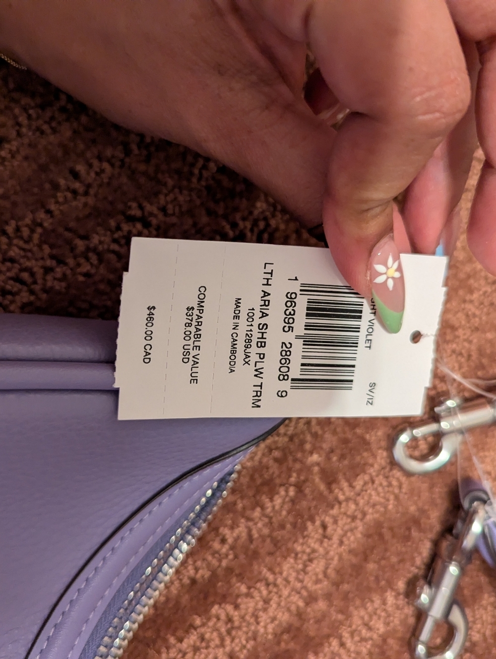 Coach Aria Bag In Violet NWT - Picture 3 of 5
